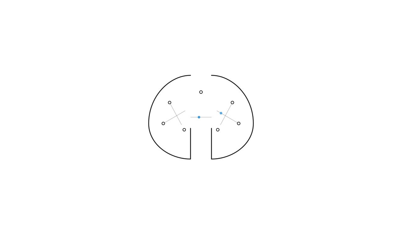 Minimalist Abstract Animation of Connecting Geometric Shapes
