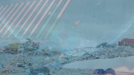 animation of data processing over rubbish dump