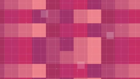 animation of moving shapes over pink background