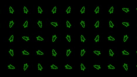 聖誕樹的背景圖案以綠色和黑色發光