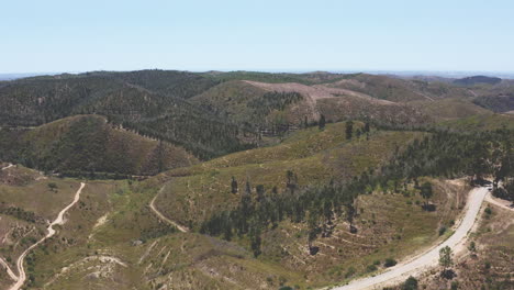 Drone-flight-over-a-reservoir-that-occupies-an-entire-valley-between-the-mountains