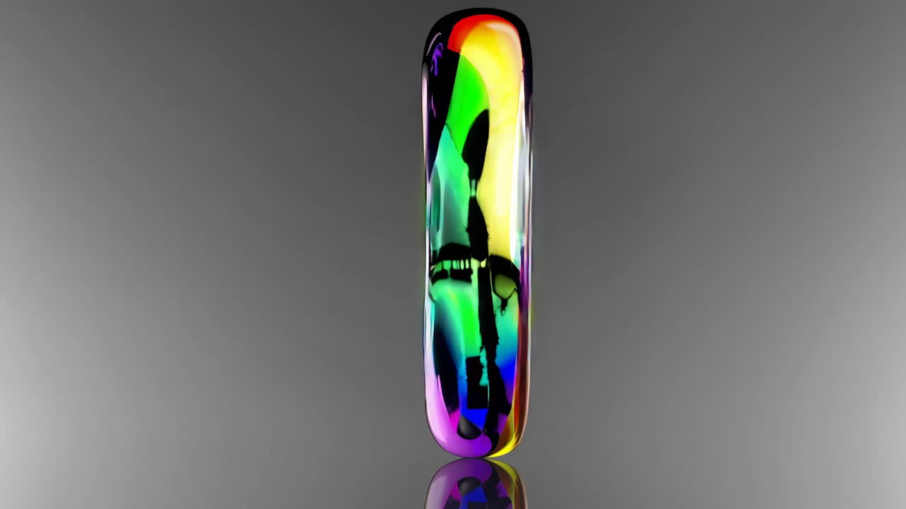 추상적인 iridescent 반지