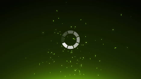 animación del anillo de carga de datos sobre las chispas