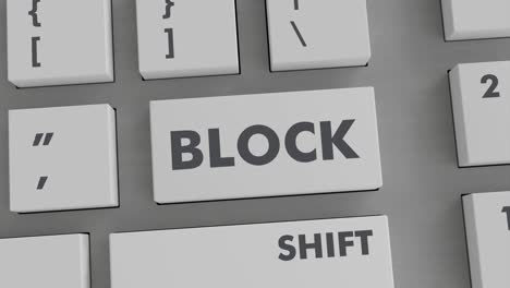 block button pressing on keyboard