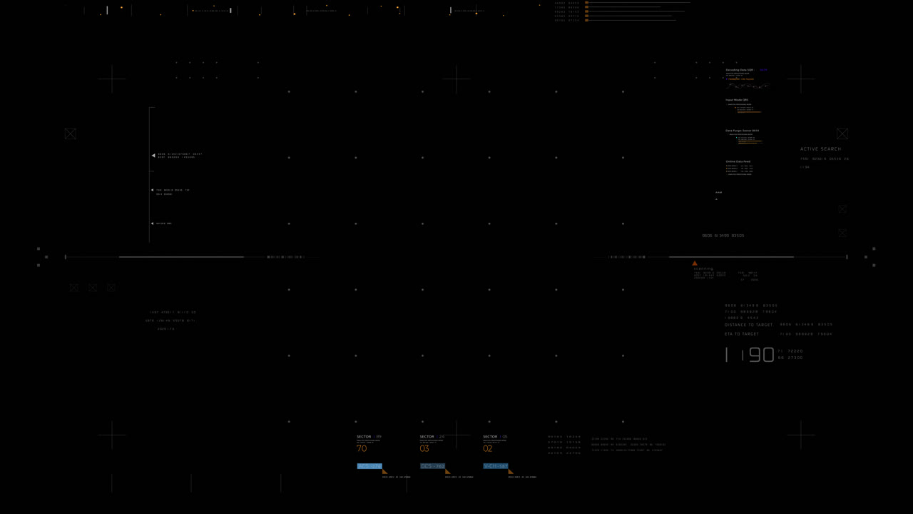 Futuristic abstract de-focus flowing data matrix, meta, metaverse, telemetry and encrypt numbers display with particles simulation in cyber space environment for head up display background