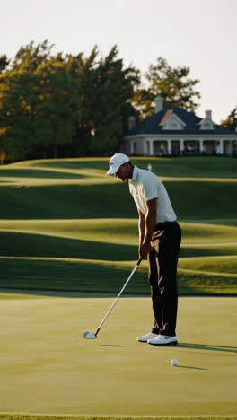 Golfer in action on the golf course
