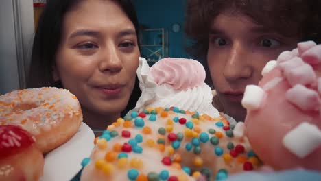 couple enjoying dessert