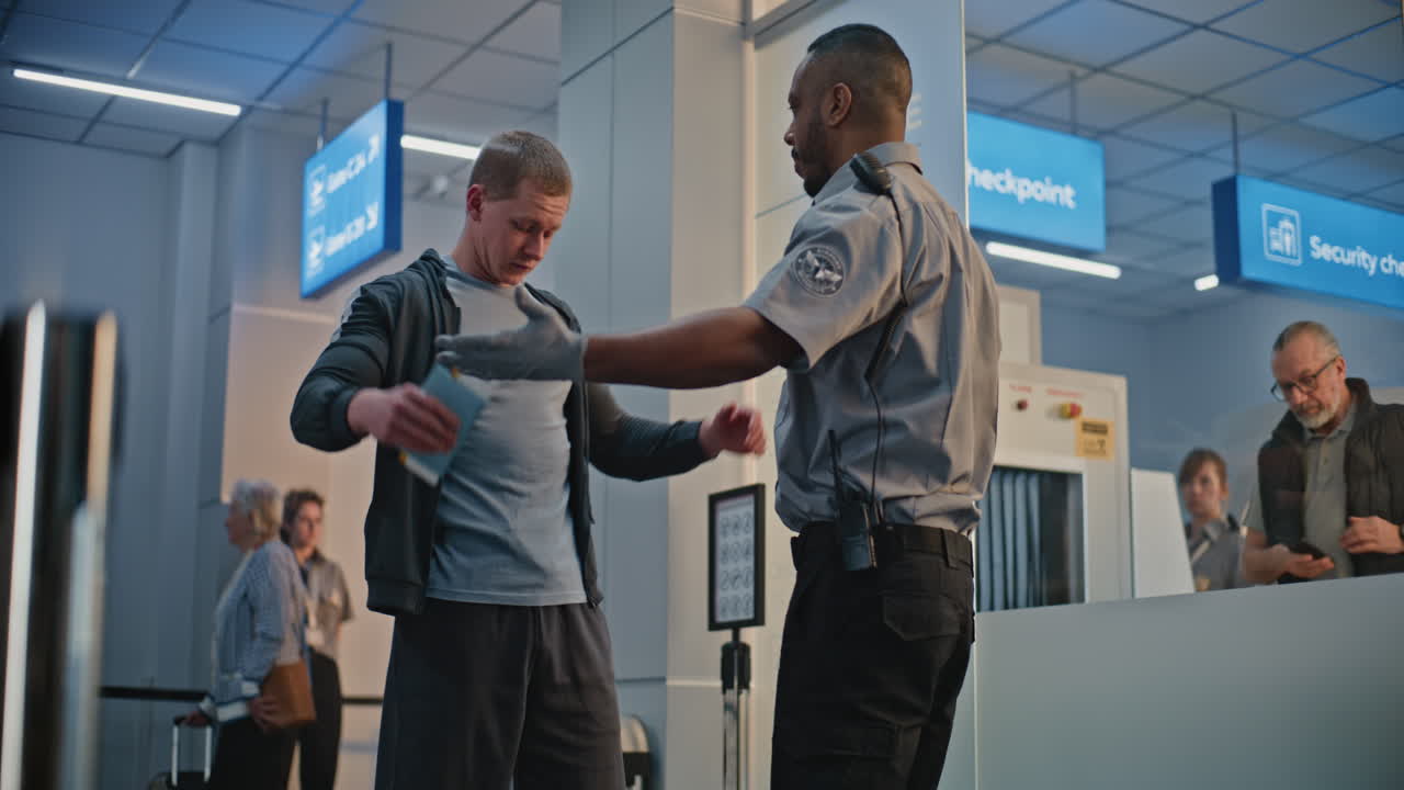 puestos de control de seguridad de los aeropuertos