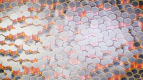 metallic hexagon material background, 3d rendering.