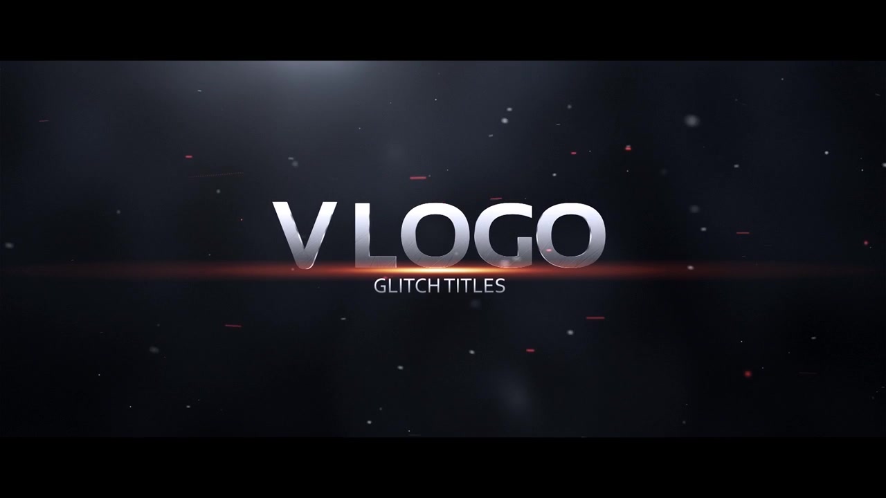 Intro med dynamisk glitch tekstanimation til videoindhold