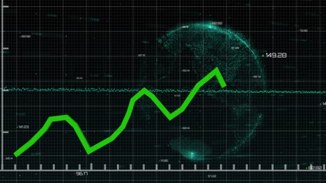 animation of data processing over globe