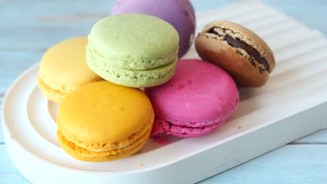 assortment of colorful macarons