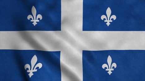 video de la bandera de la provincia de quebec ondeando en el viento. fondo de la bandera realista de la provincia