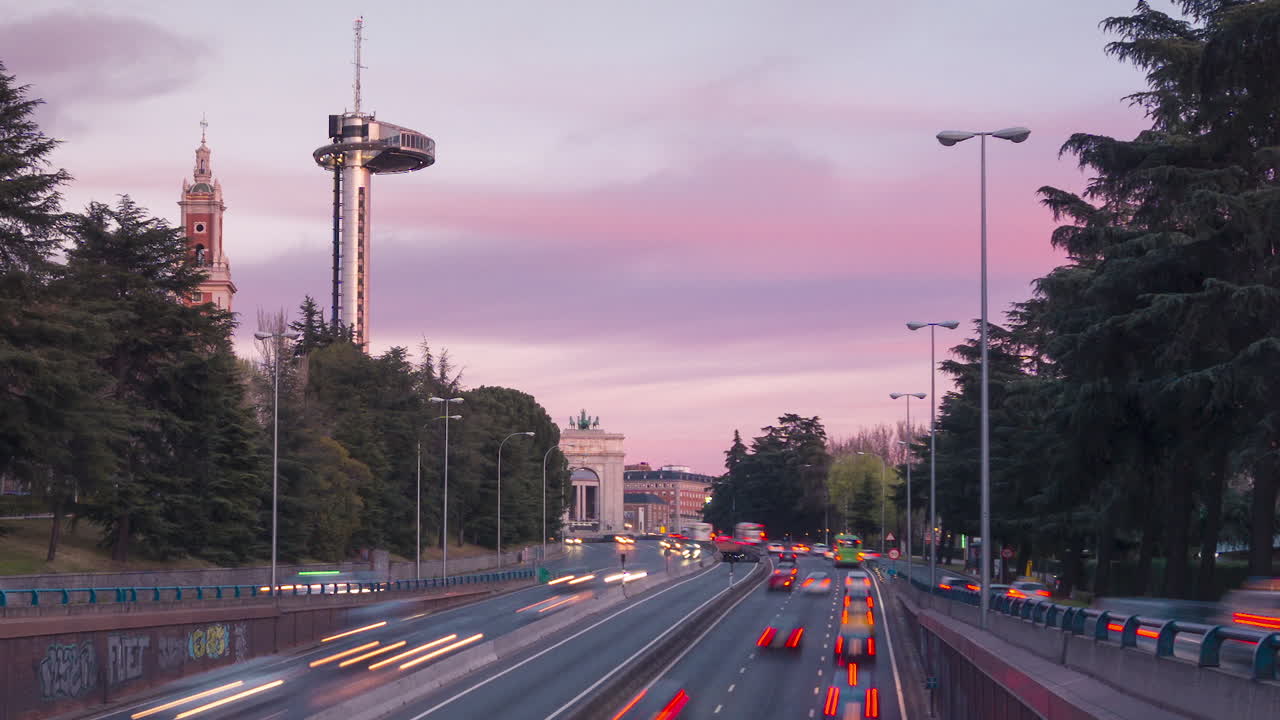 moncloa, 마드리드의 일몰