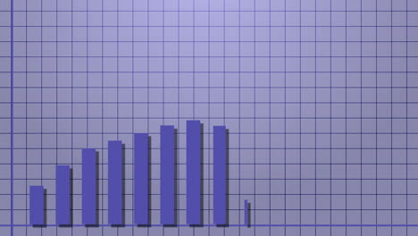 gráfico de barras que representan el aumento gradual de las ventas