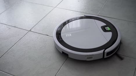 robot vacuum cleaner on the floor