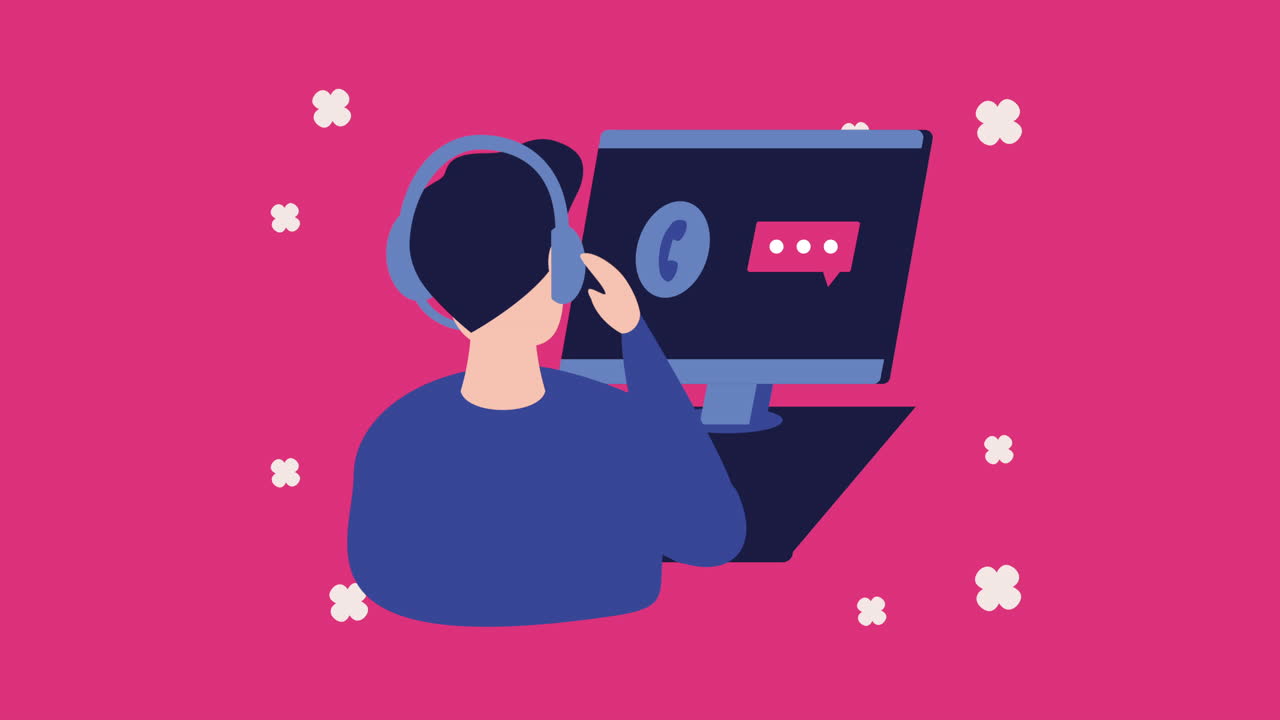 고객 지원 일러스트레이션