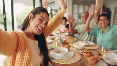 family, selfie and eating with generations