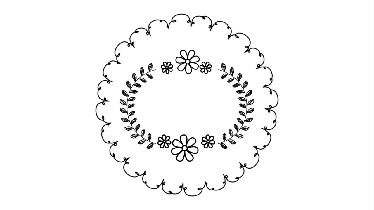 우아한 원형 프레임 비디오 애니메이션