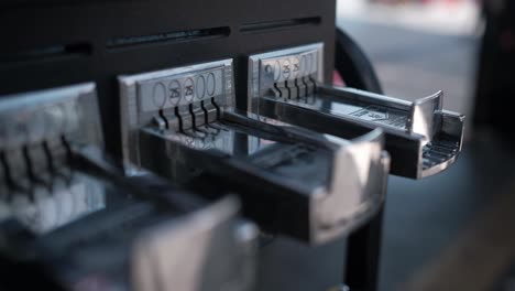 arcade sticker dispenser close up