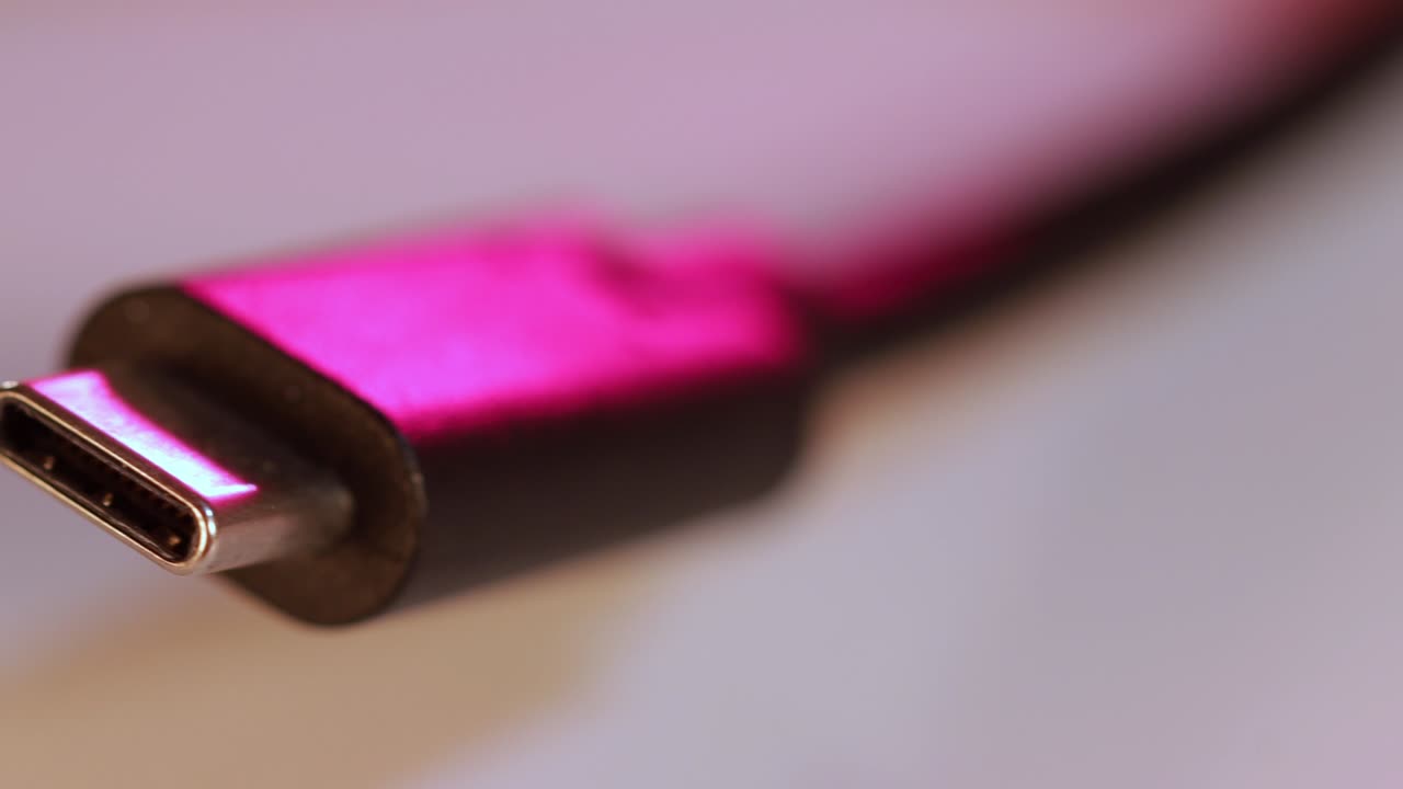 conector tipo ubs-c, una vista muy cercana