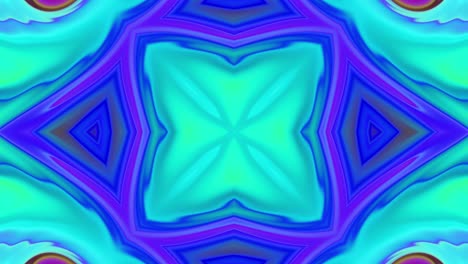 animación de bucle de patrón de kaleidoscopio azul abstracto