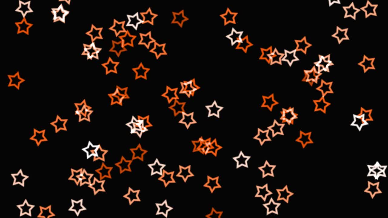 animación de partículas de estrellas brillantes gráficos de movimiento