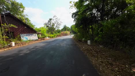 bike ride in village road malavan