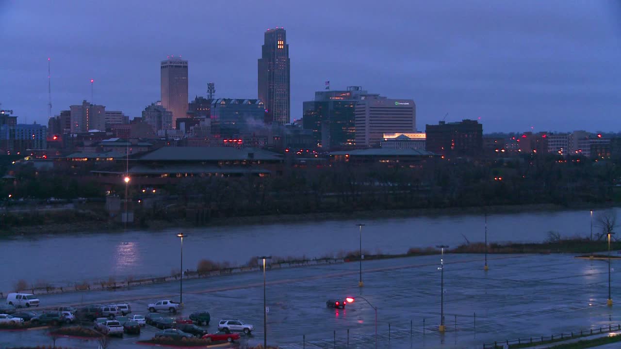 오마하 네브래스카 1의 야간