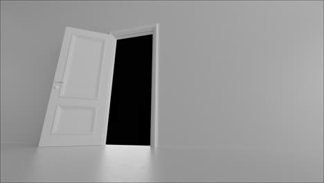 open door in a bright room with alpha channel