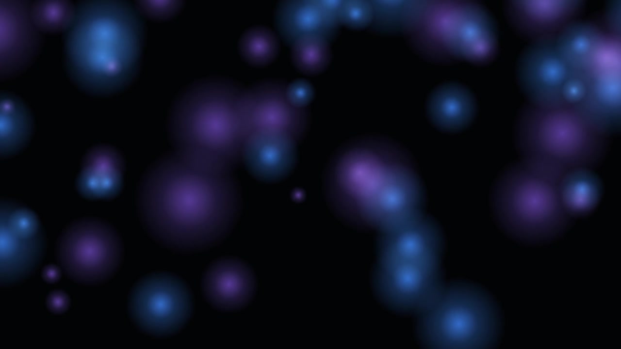Abstract Motion Background with Floating Blue and Purple Glowing Orbs