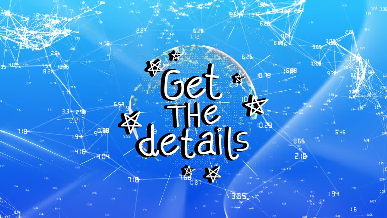 전 세계에 대한 세부 사항 텍스트를 얻는 애니메이션