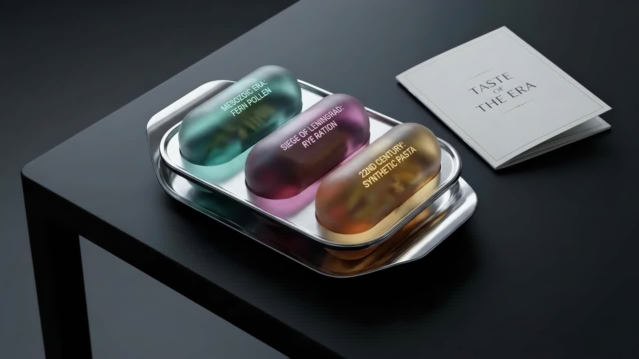 Puddings on a silver tray