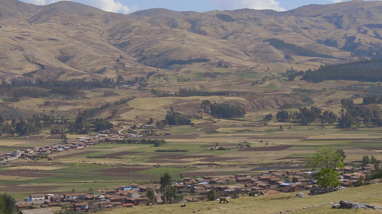Capanne di fango ai margini della Valle Sacra in Perù