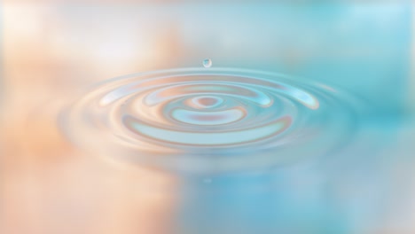 water drop splash close-up on water surface 3d illustration