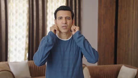 cute indian father saying sorry and apologizing