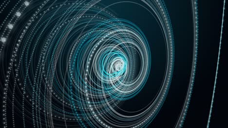 animación futurista con objeto de onda de rayas de partículas en cámara lenta, 4096x2304 bucle 4k