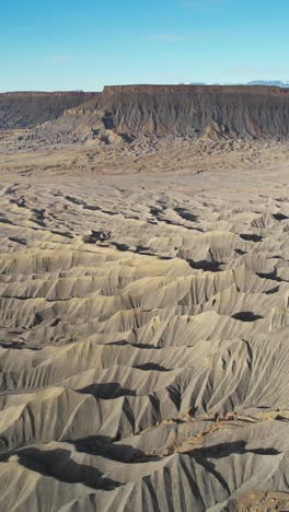 aerial view of desert canyon landscape