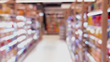blurred supermarket interior