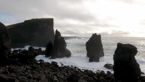 dramatic icelandic coastline