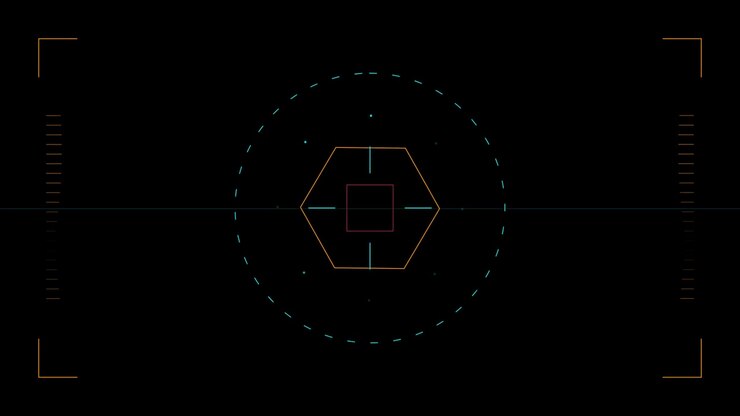 Futuristic Digital Hexagon Interface HUD Animation