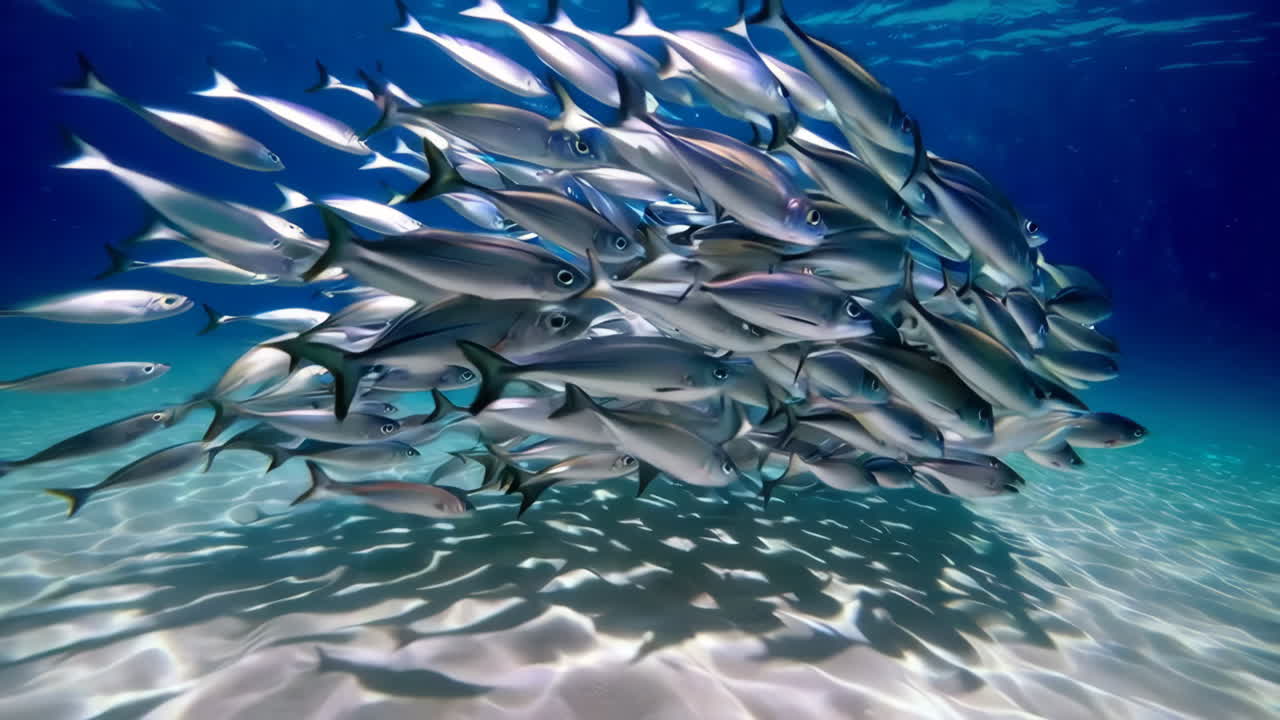 산호초 의 물고기 무리