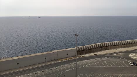 view of the coast line on a summer not very bright but with clear skies