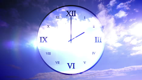 concepto de paso del tiempo con cielo azul