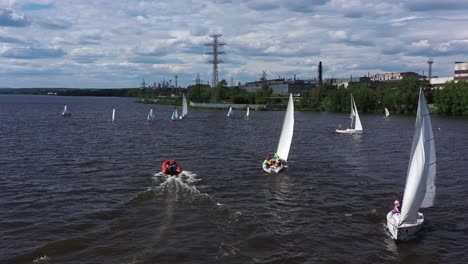 sailing competition on a river