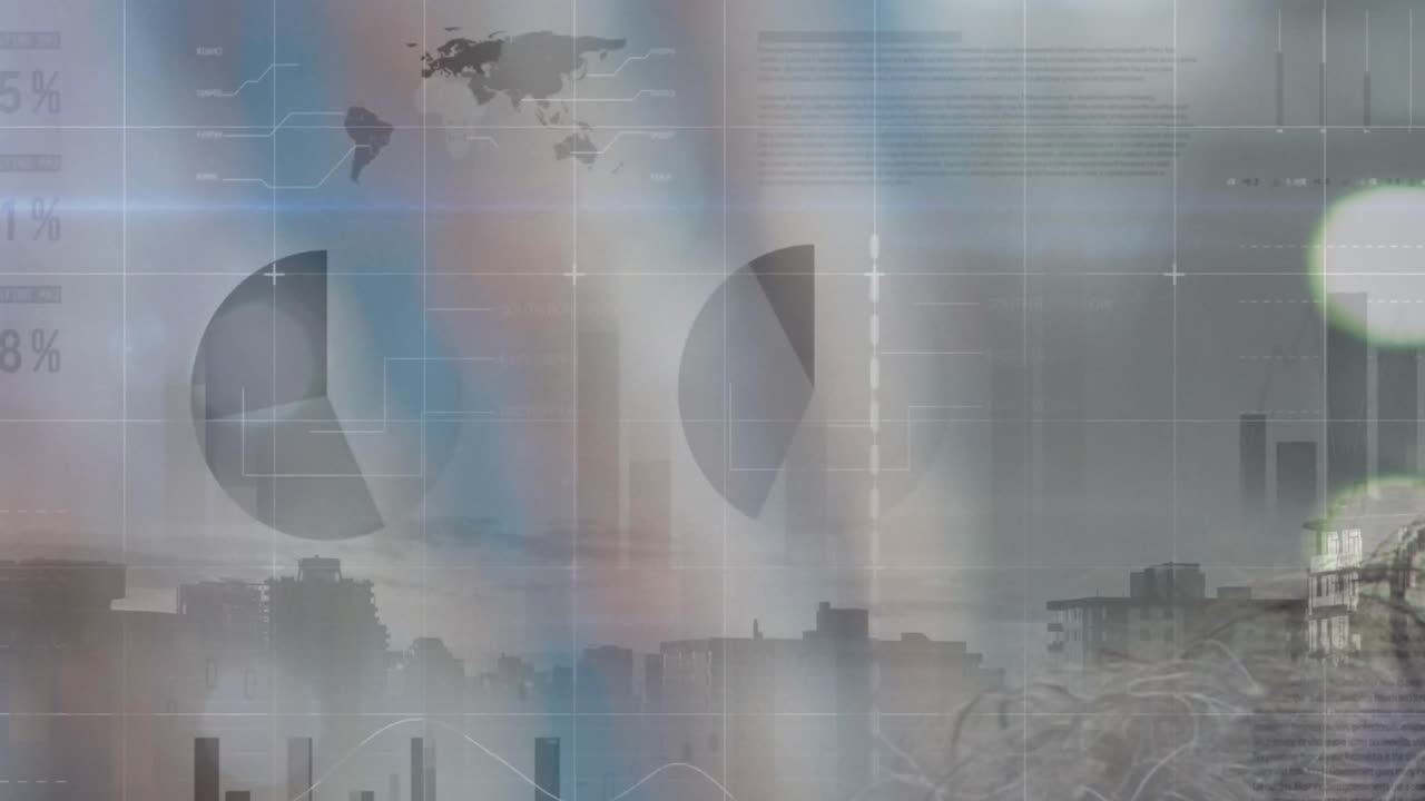 도시에 대한 데이터 처리의 애니메이션