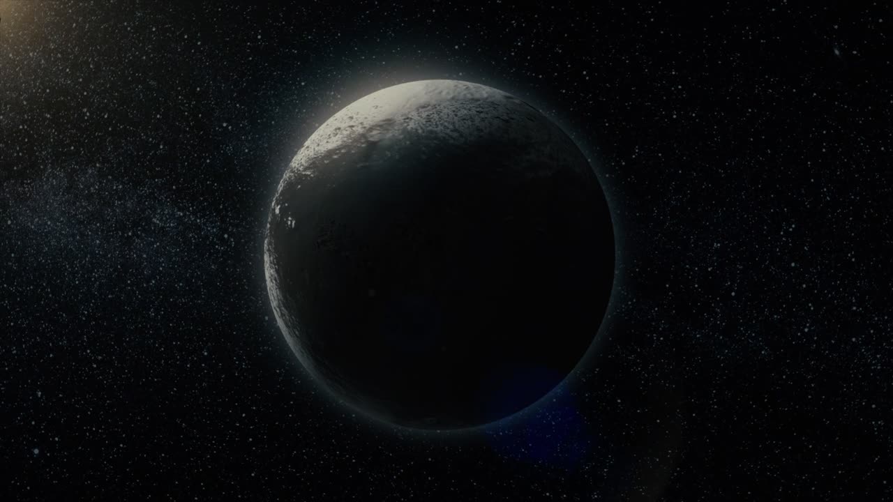 planeta oscuro en el espacio