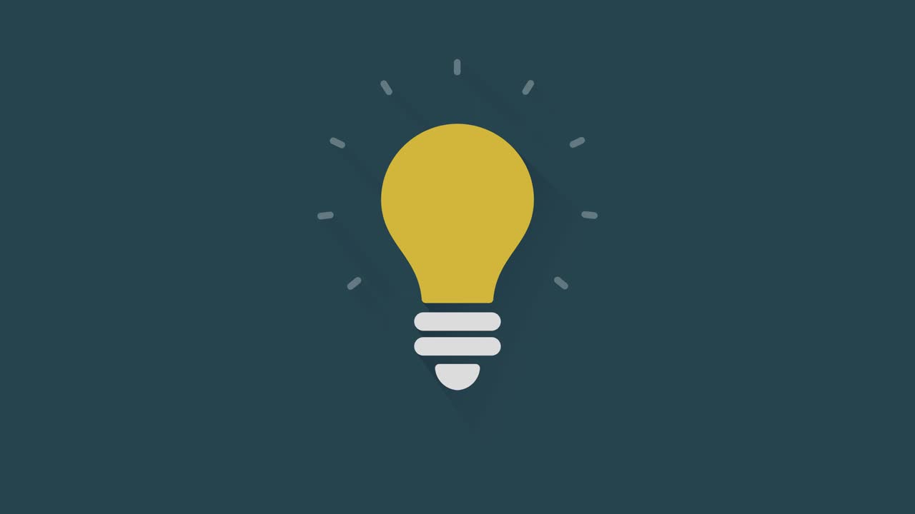 Animated light bulb icon