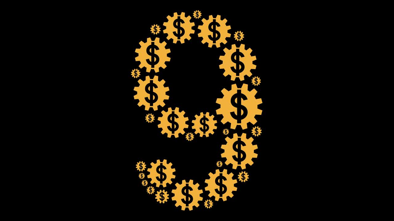 Número nove dólar