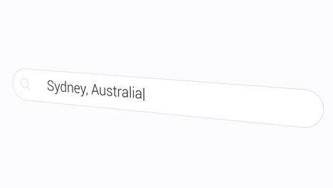 sydney, australia - single-line text box with search icon